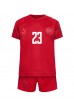 Danmark Pierre-Emile Hojbjerg #23 Babyklær Hjemme Fotballdrakt til barn VM 2022 Korte ermer (+ Korte bukser)